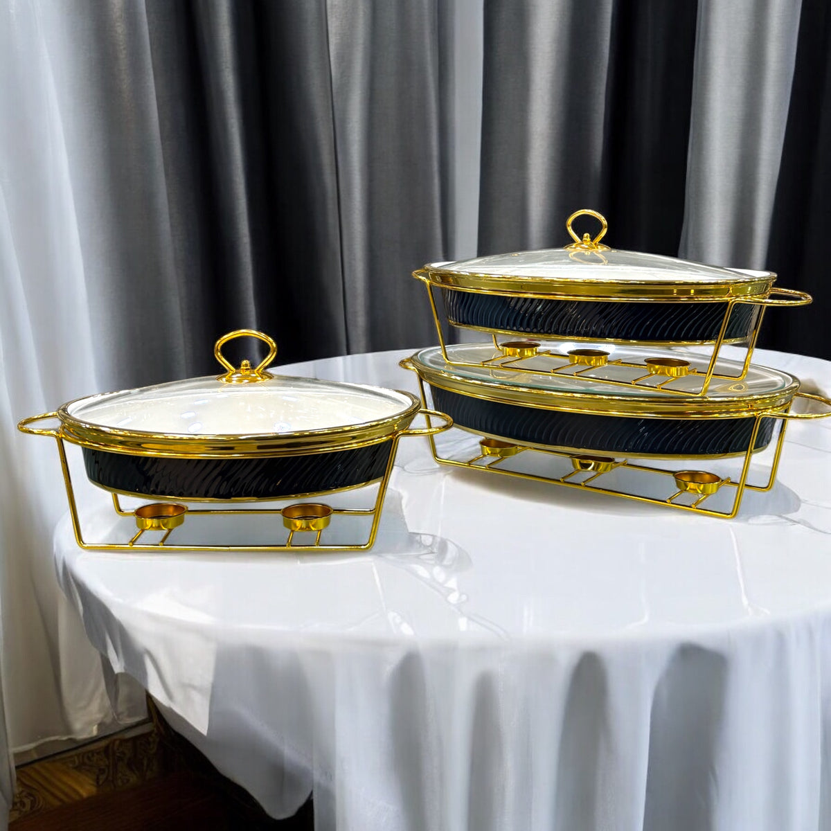 buffet dishes ceramic 3-piece set