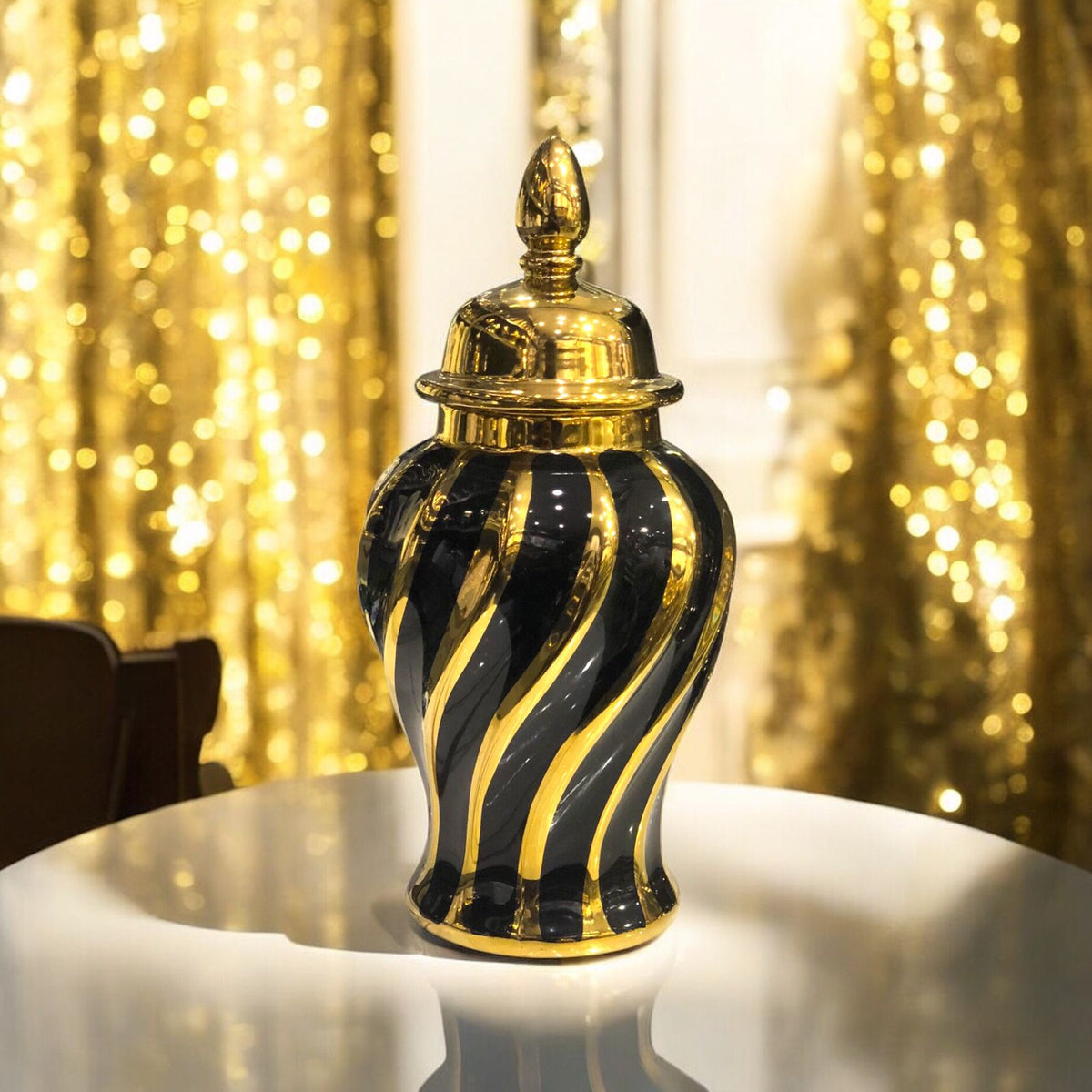 Black Ceramic Candy Jar (large)