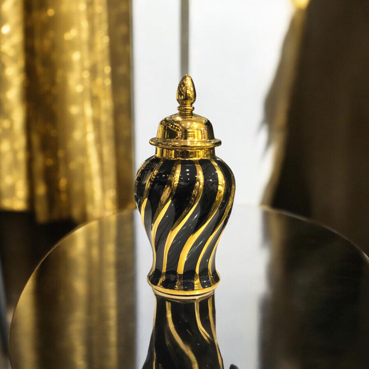 Black Ceramic Candy Jar (medium)