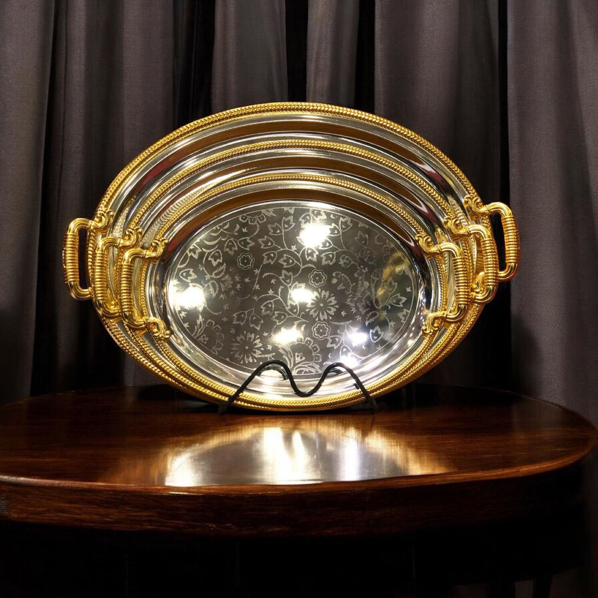Golden Tray 3pcs Set