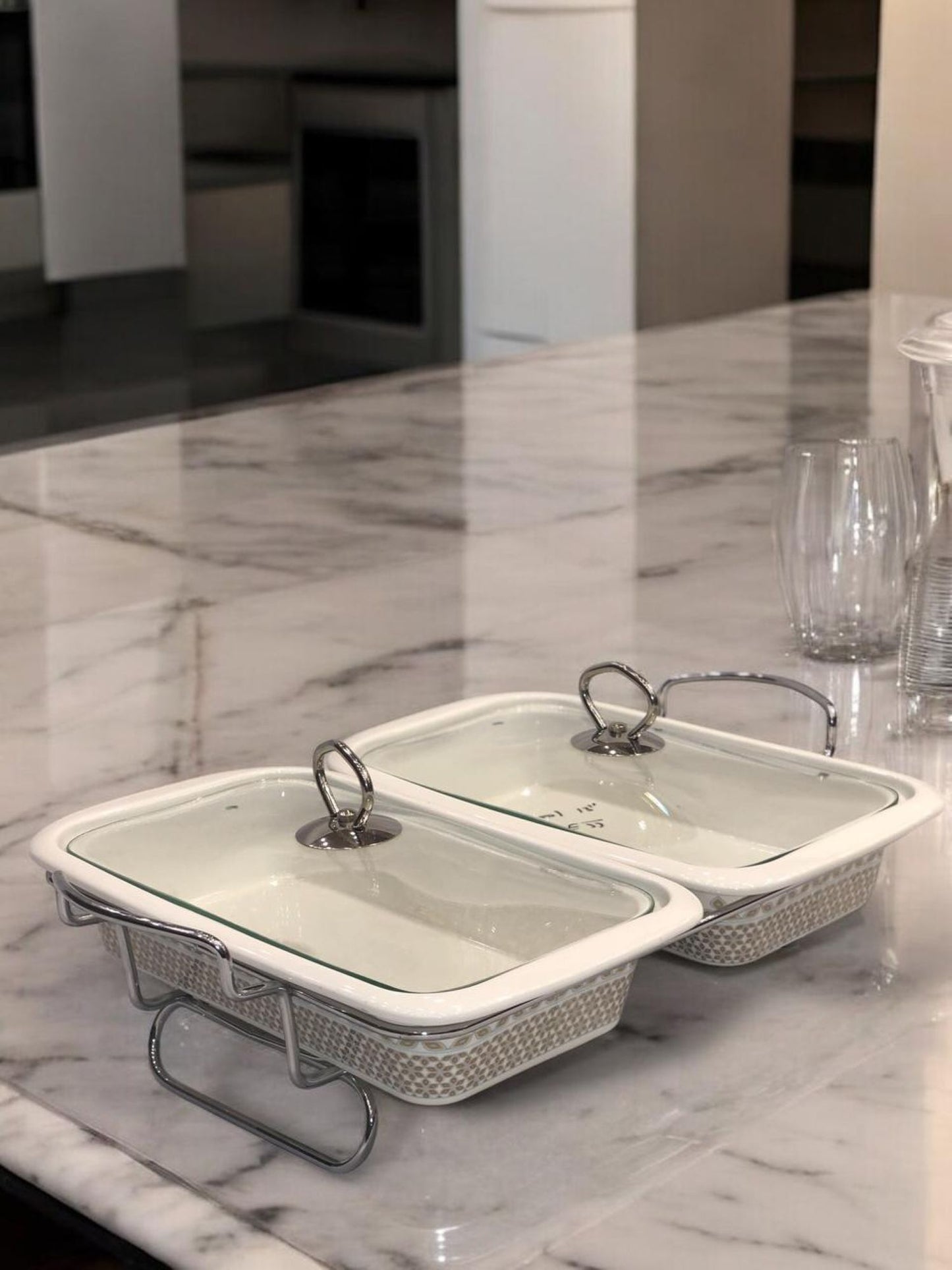 Buffet Dishes 2-Piece Set