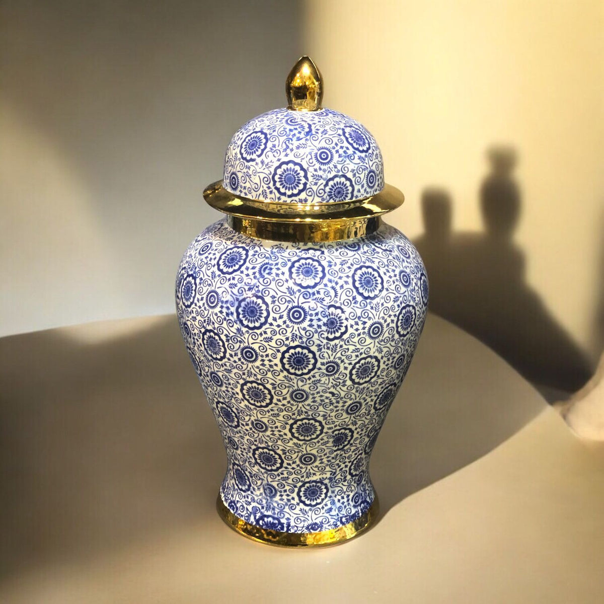 Blue Pottery Candy Jar