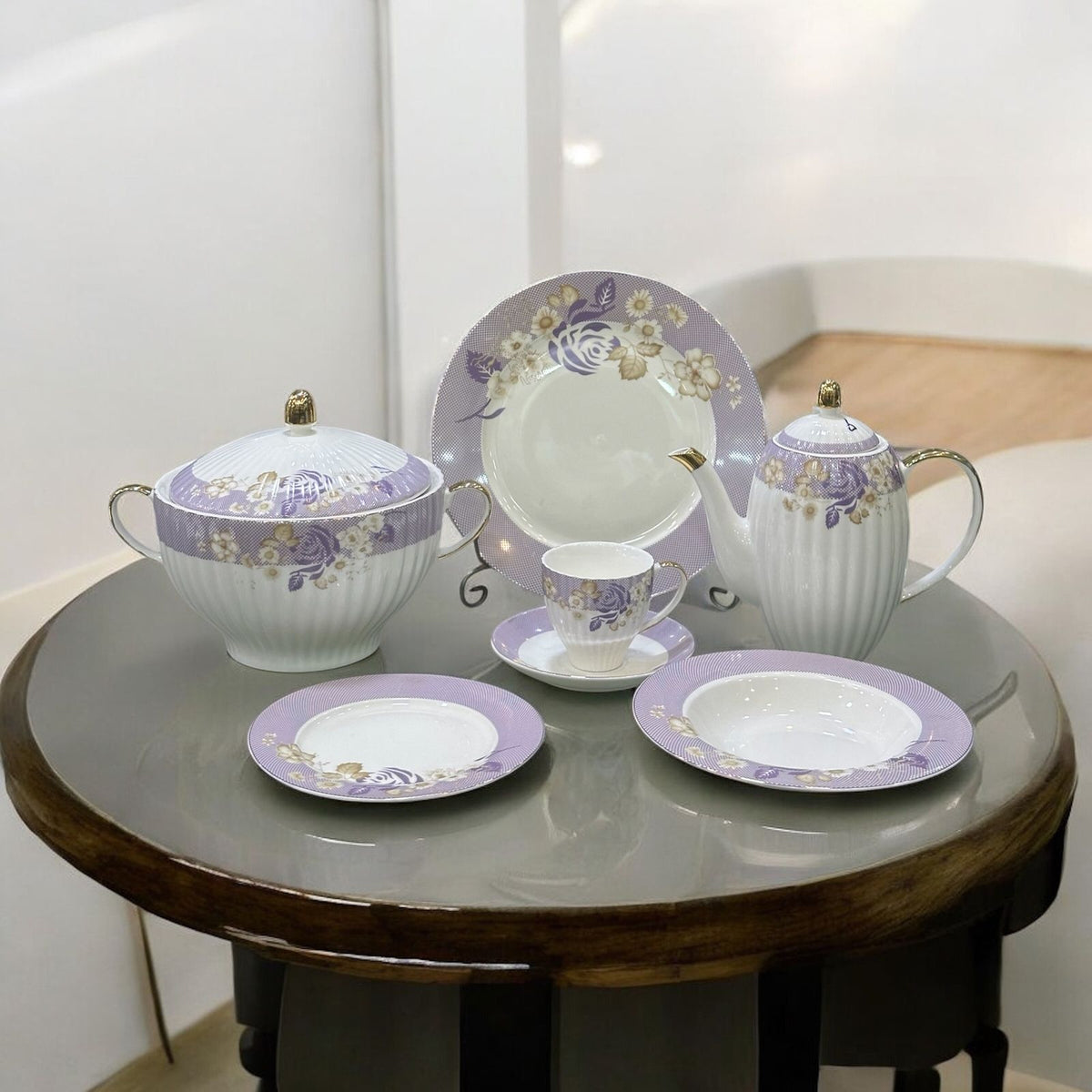 Bone china Dinner set 61pcs