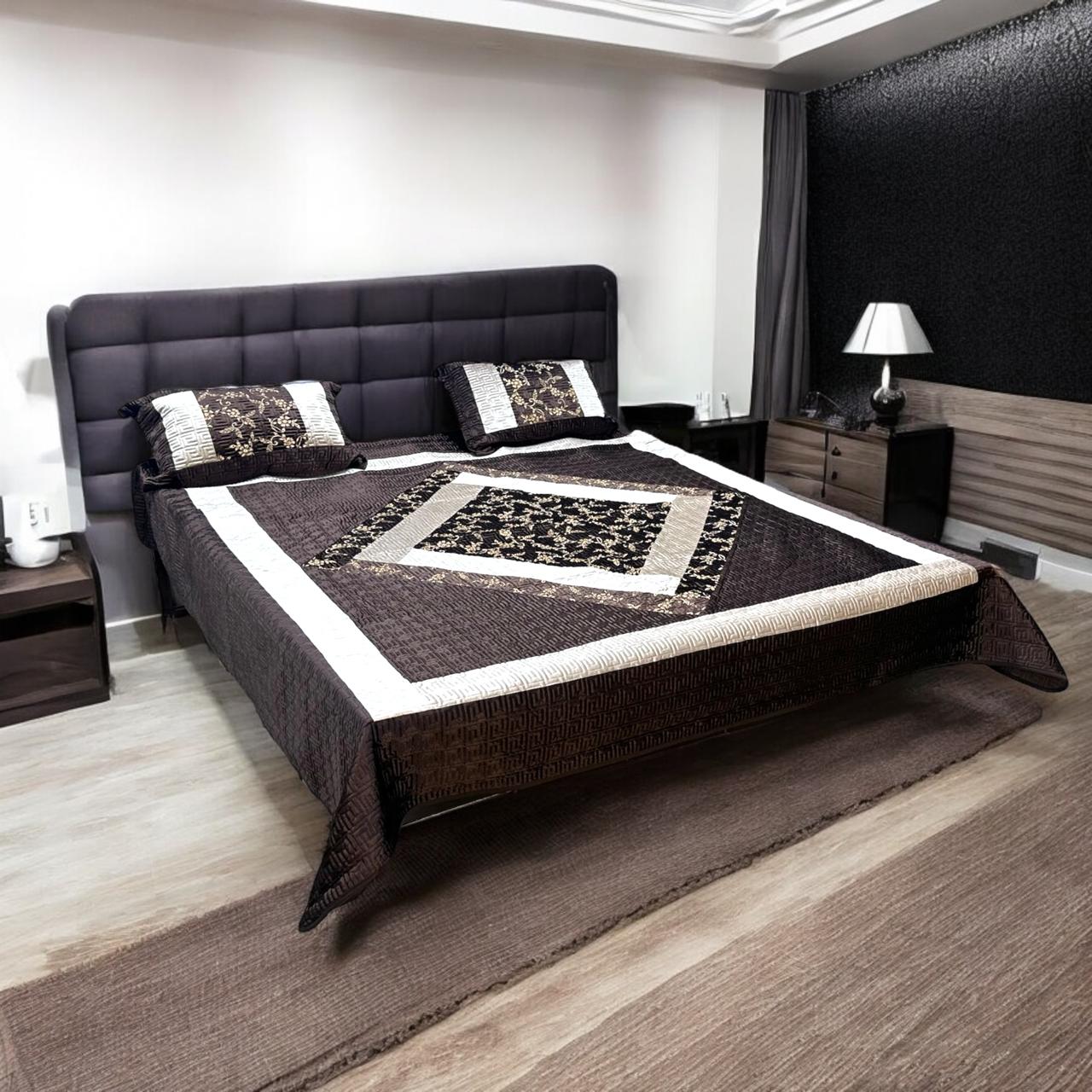 Velvet Embroidery Bedsheets ? 3 Pcs