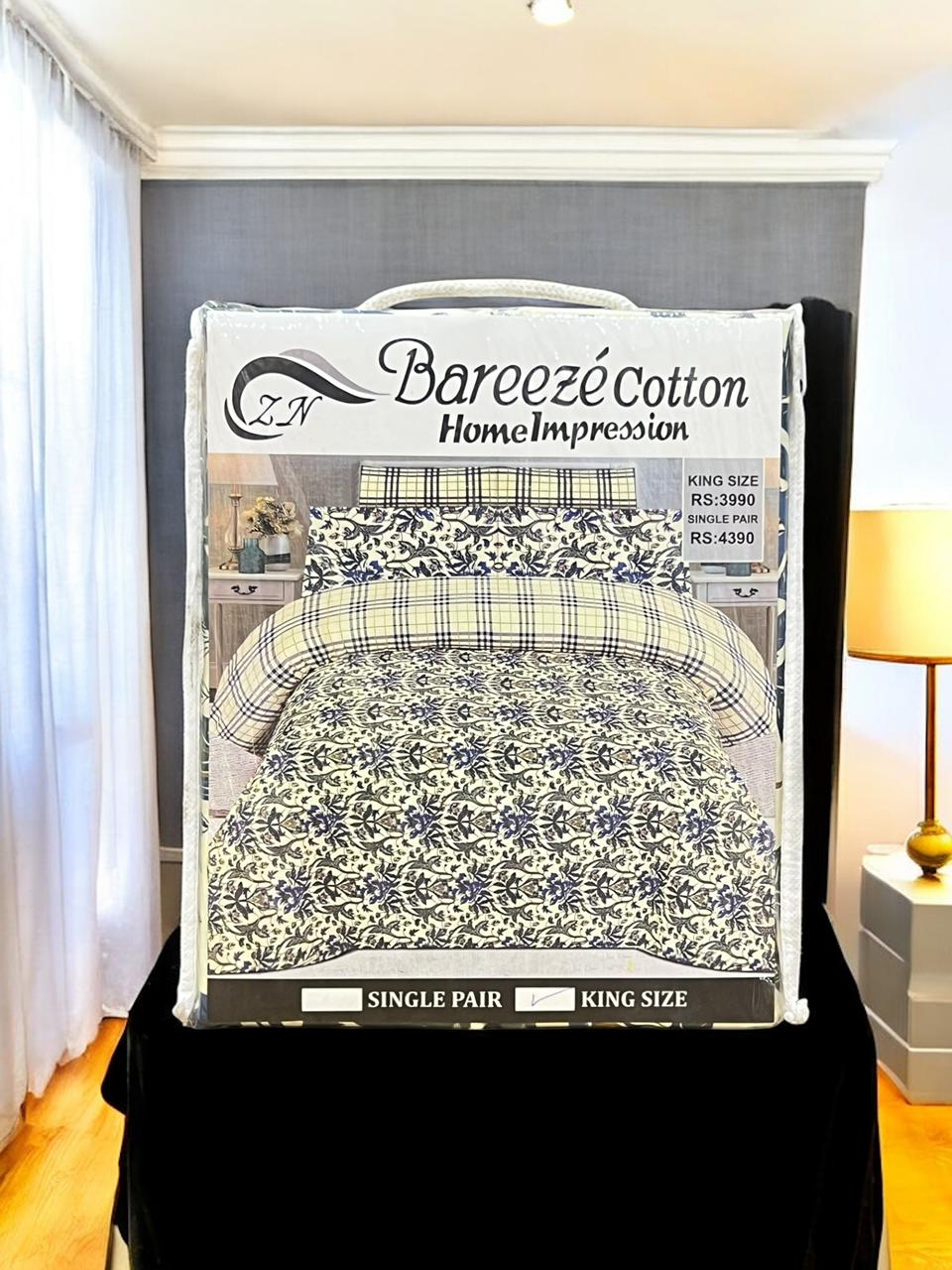 Cotton Bed Sheet 3pc