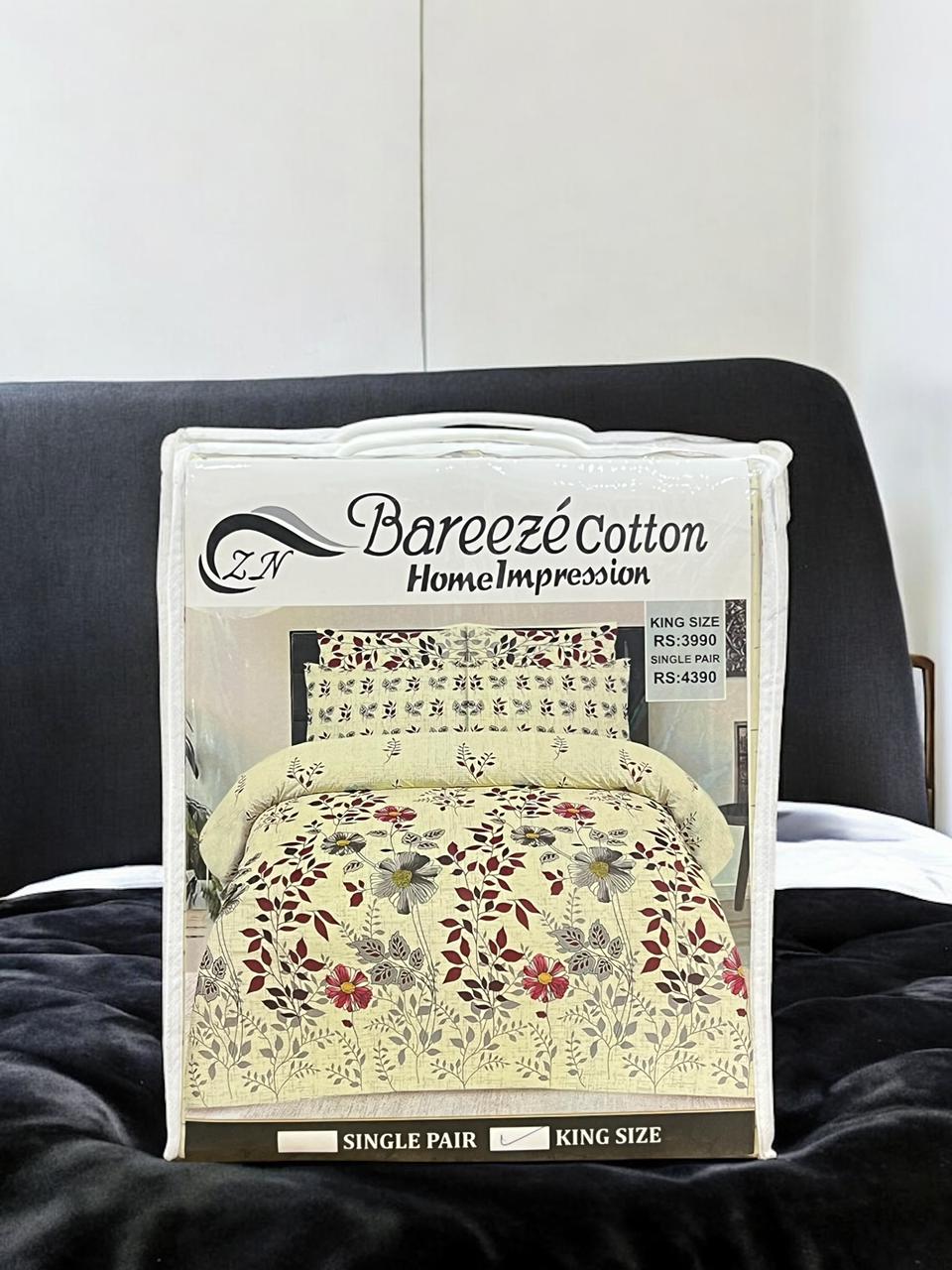 Cotton Bed Sheet 3pc