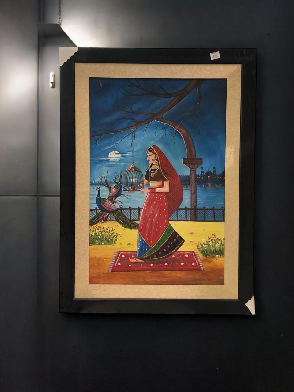 Elegant wall painting, size 28x40 inches.