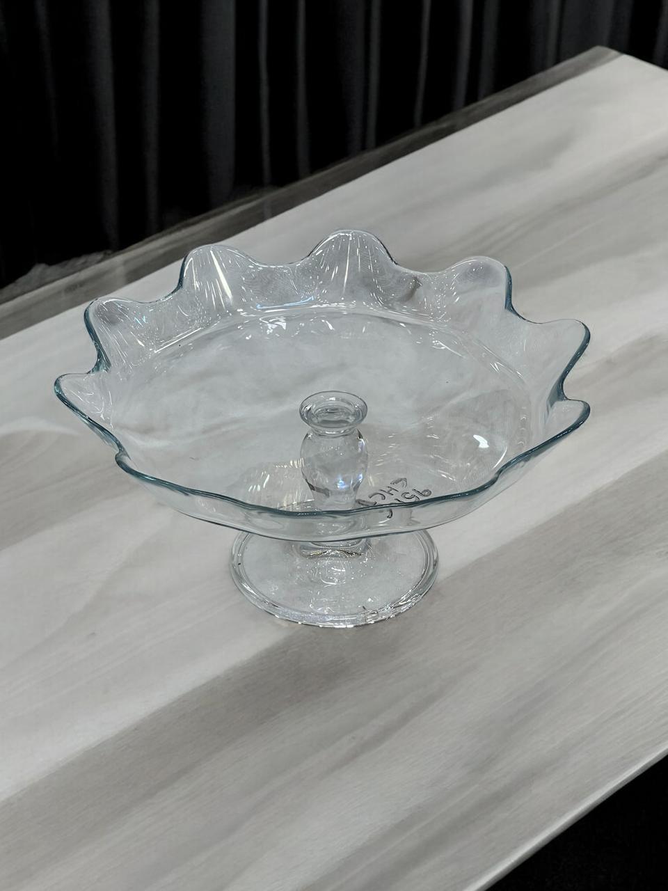 Glass cake dish: