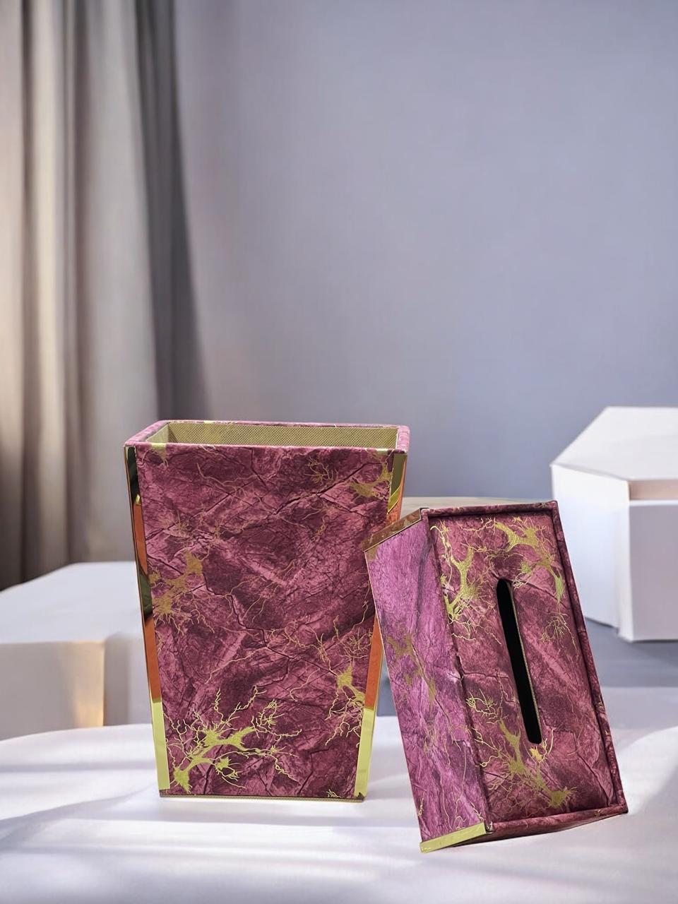 Dustbin with tissue box