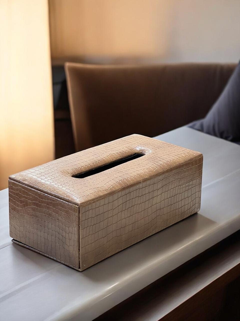 Leather Tissue box (large)