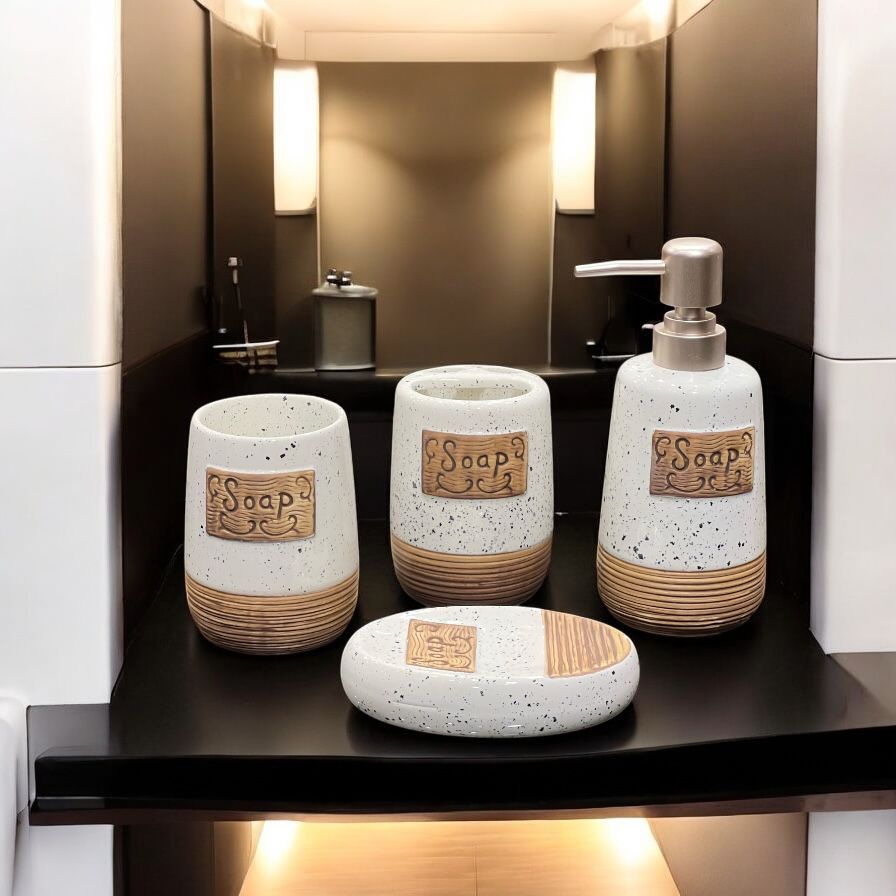 Ceramic Bathroom set 4pc