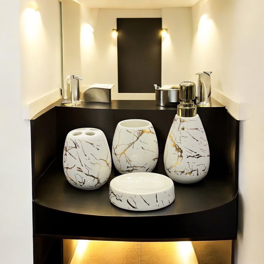 Ceramic Bathroom set 4pc