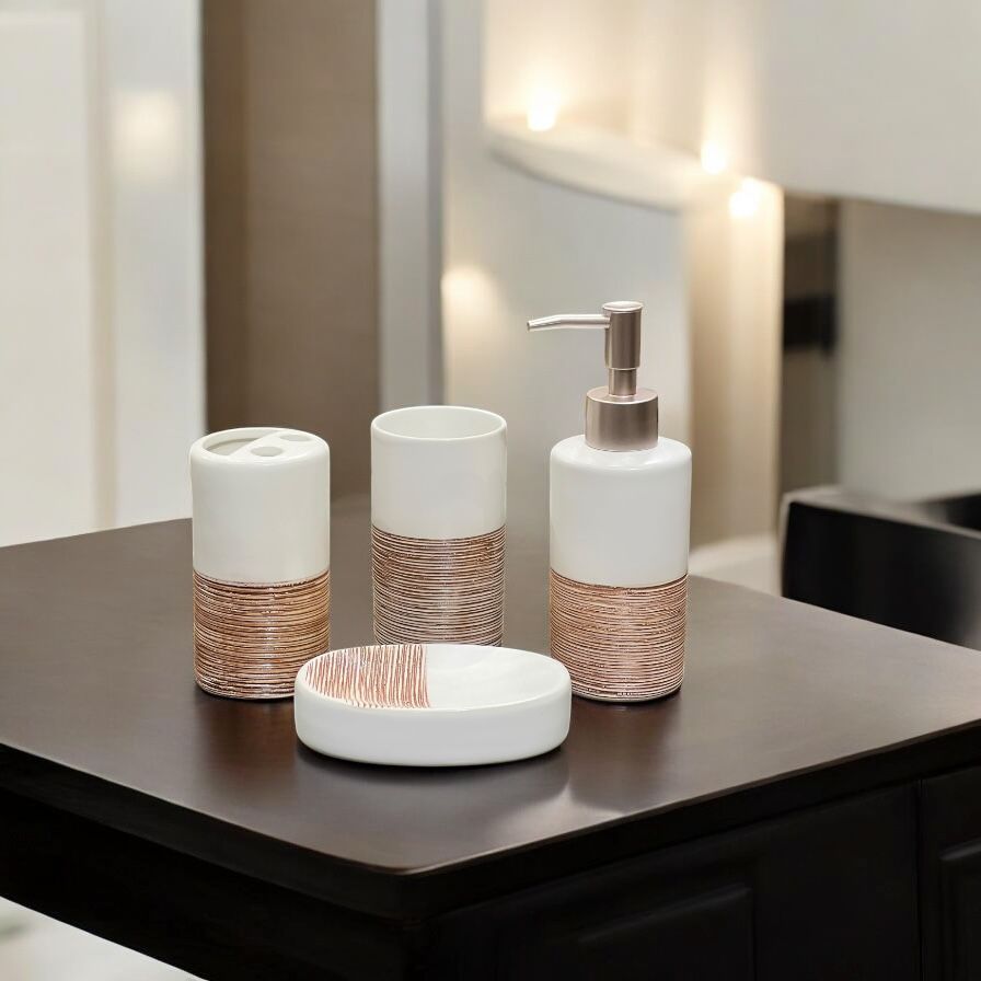 Ceramic Bathroom set 4pc