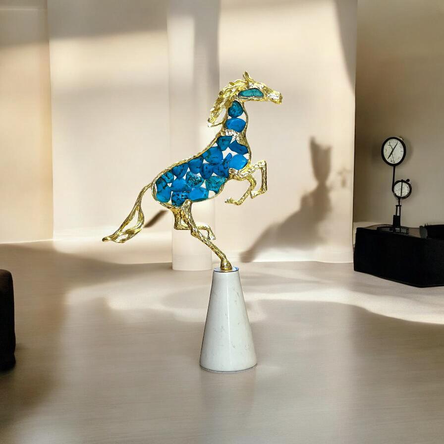 crystal horse statue