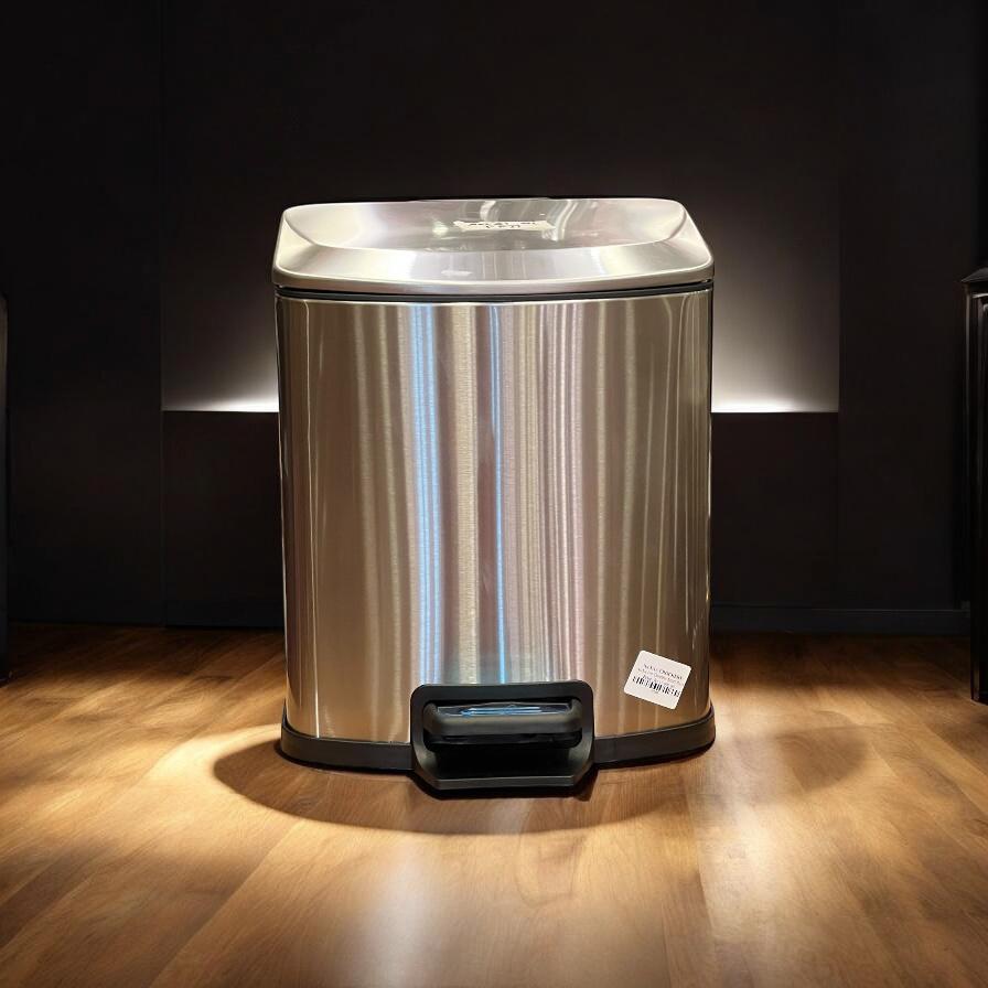 9-liter steel dustbin square