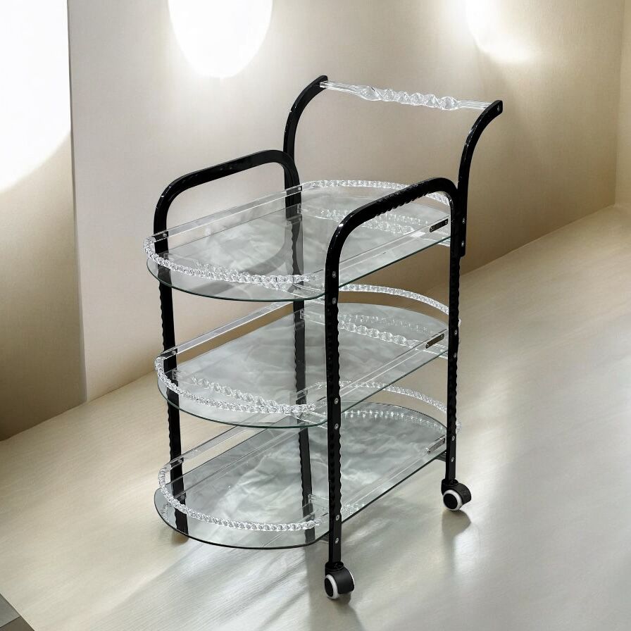 Acrylic glass tea trolley