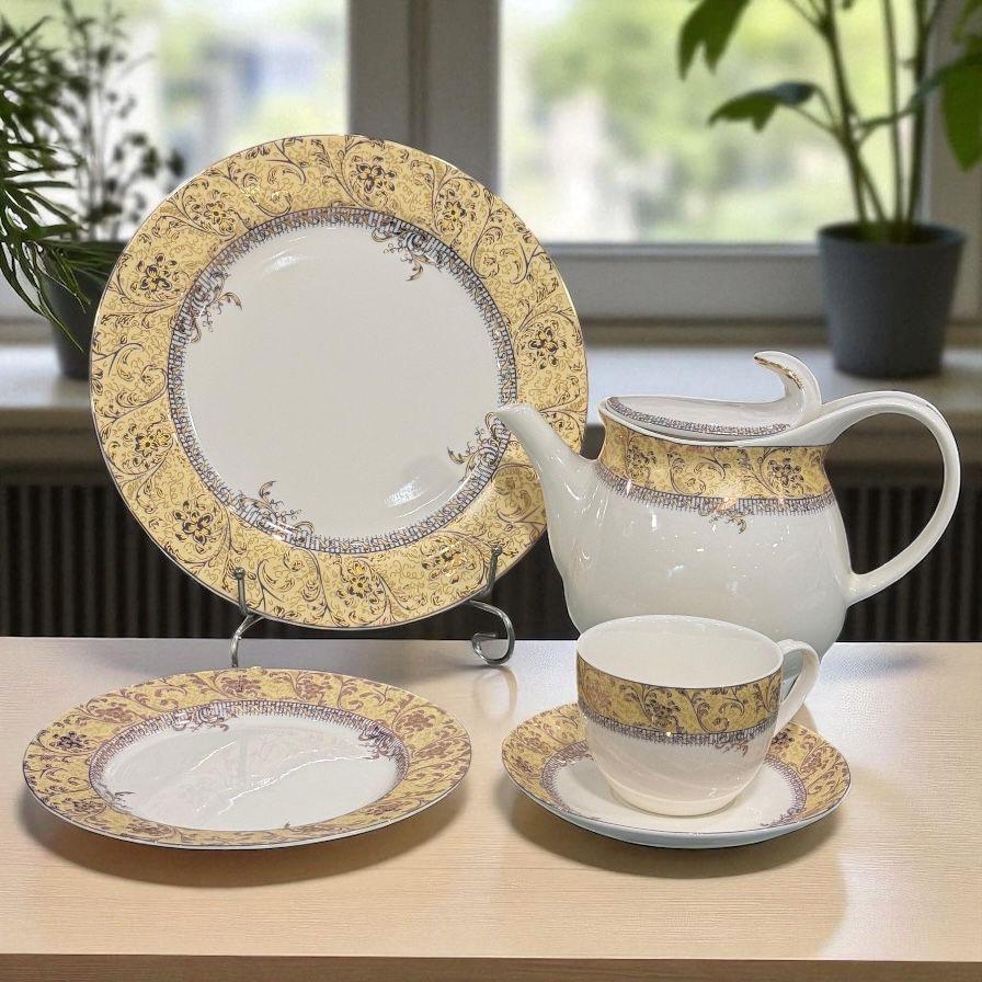 24-piece bone china tea set