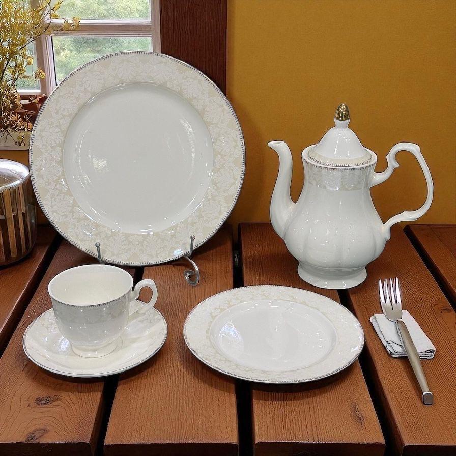 24-piece bone china tea set