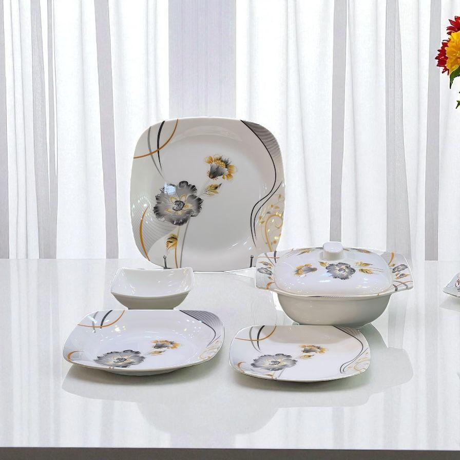 Melamine square dinner set 72pcs