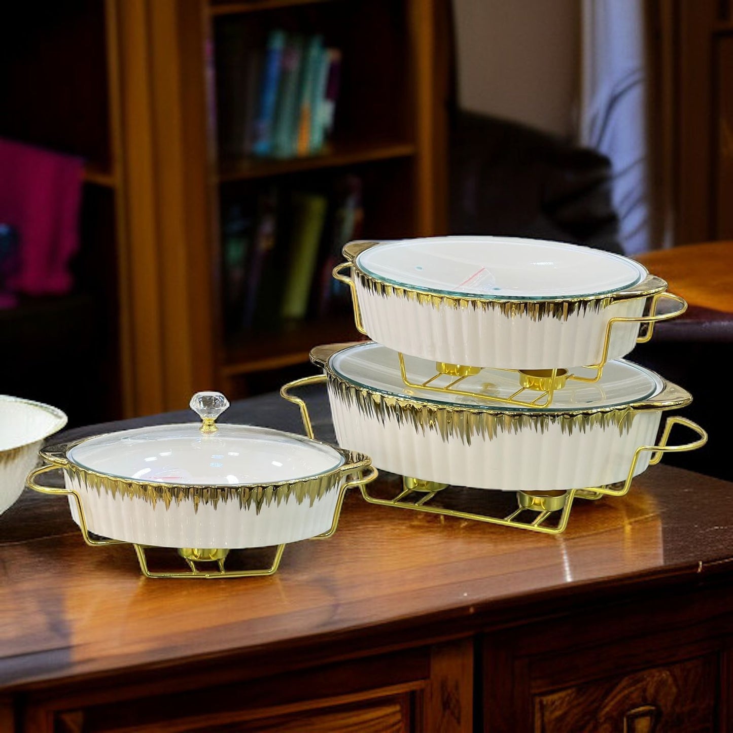 Oval Buffet Dishes 3 pcs set