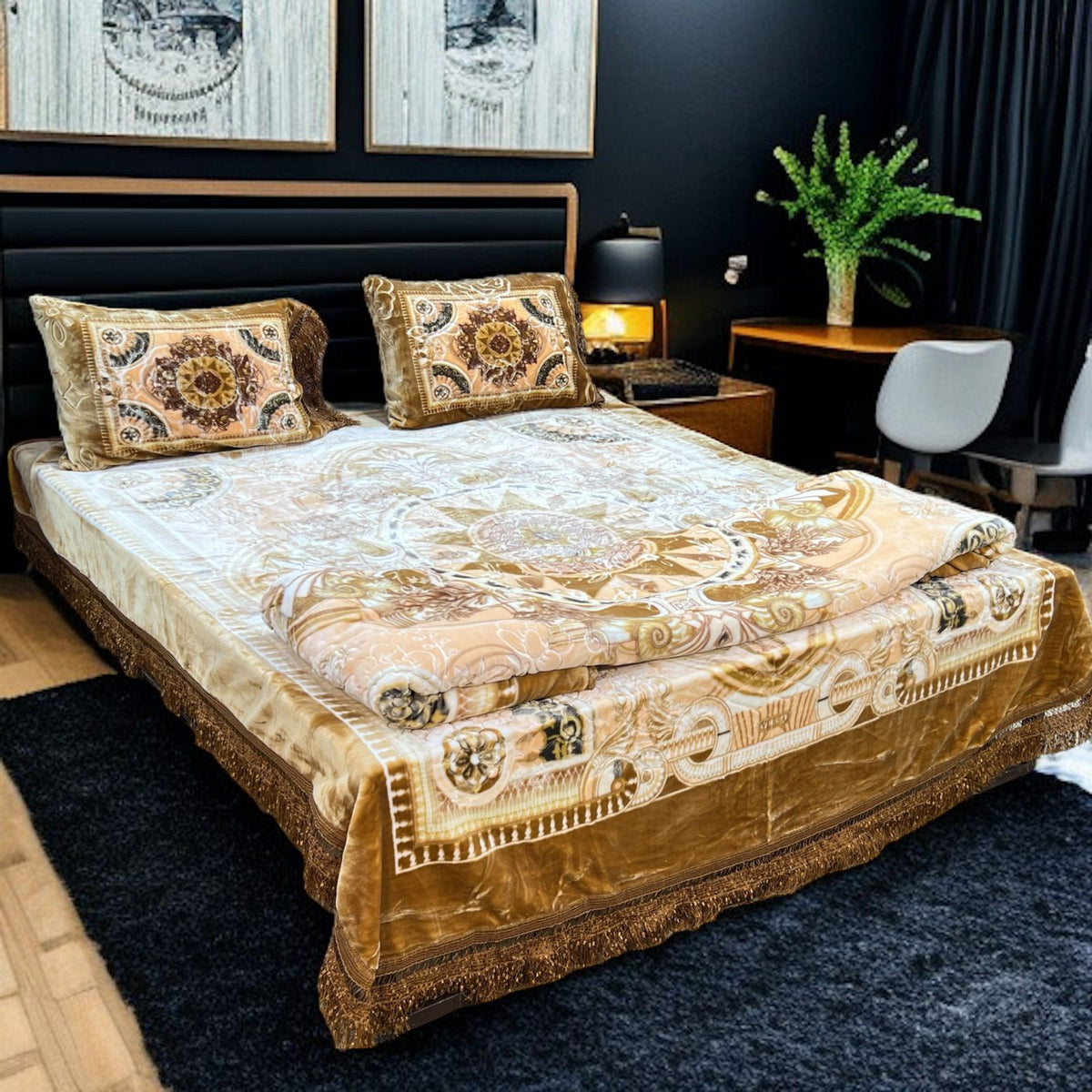 Dollar 4-pcs Blanket Set