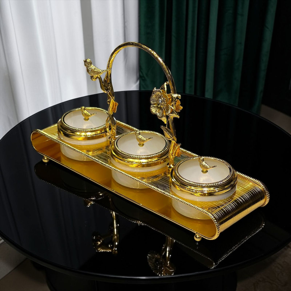 Dry Fruit Dish Golden