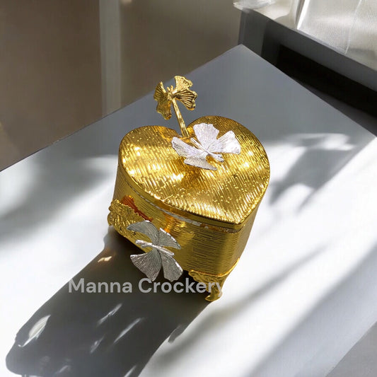 Elegant Heart-Shaped sugar pot