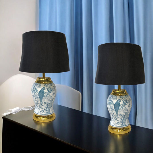 Ceramic Blue Pottery Lamps