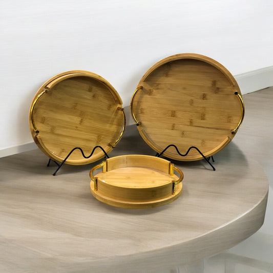 wooden tray  3 pc set