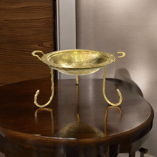 24cm Hamer Karahi with Golden Stand