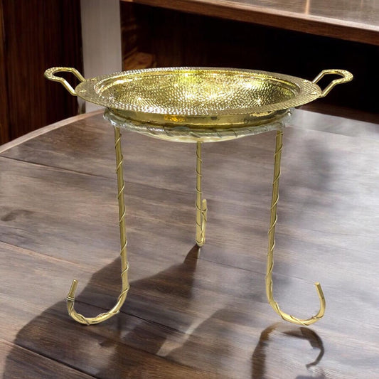 28cm  hamer Karahi with Golden Stand