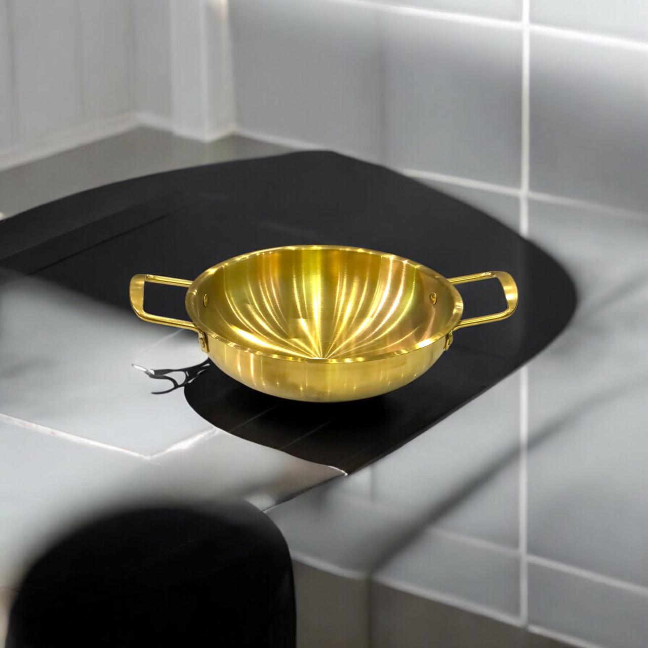 20 cm Golden Round Karahi