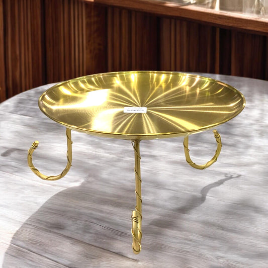 33cm Golden Flat Plate with Stand