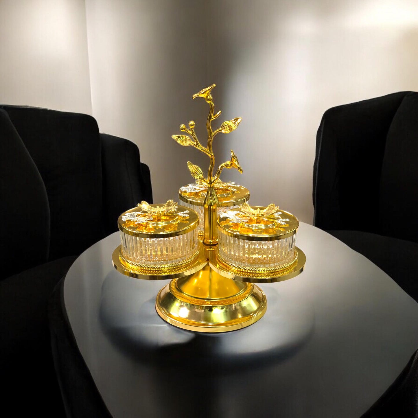 3 Portion Golden dry fruit dish