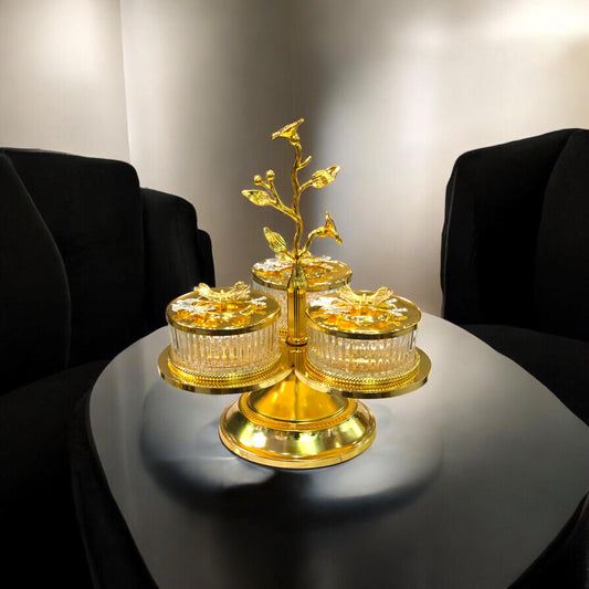 3 Portion Golden dry fruit dish