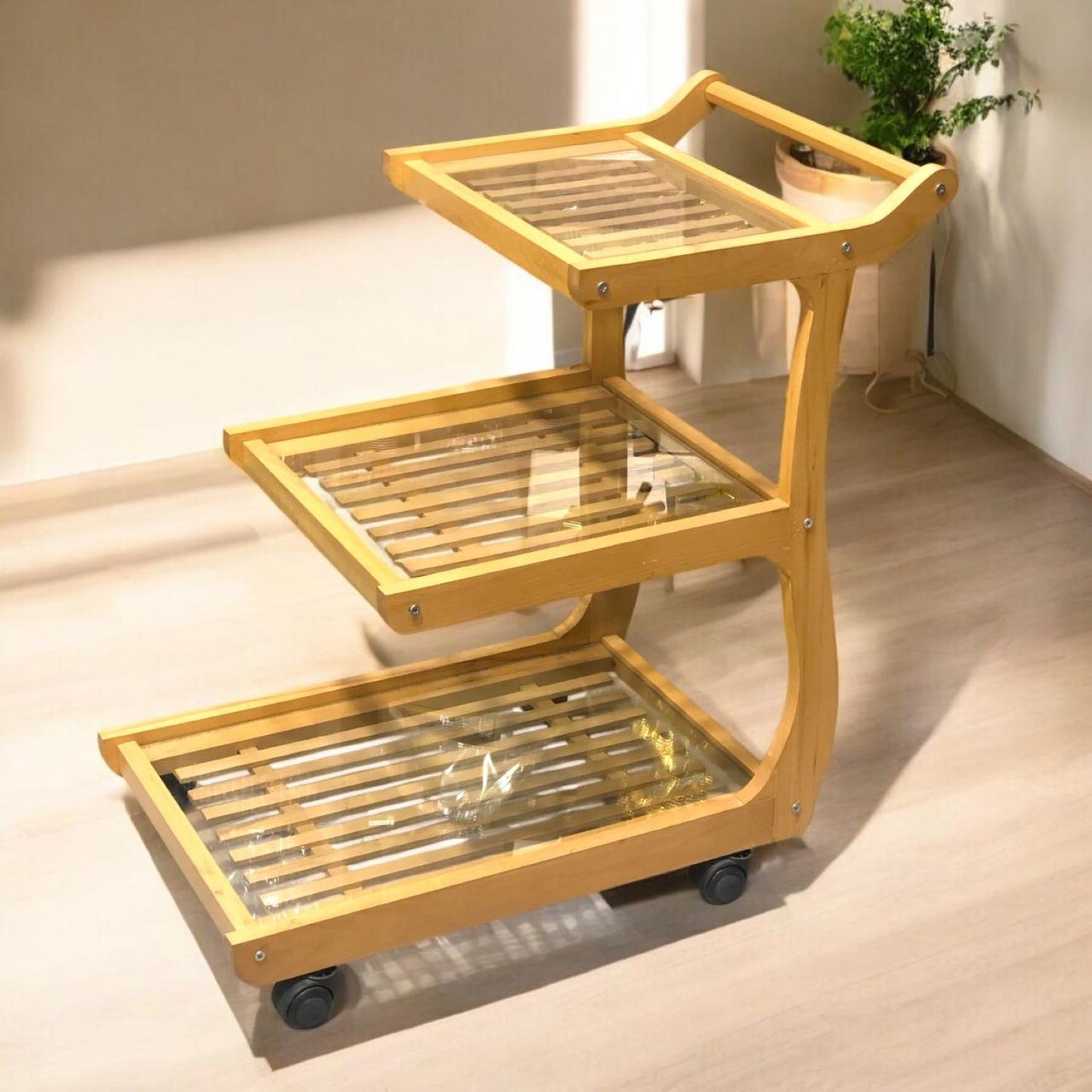 Wodden Tea Trolly