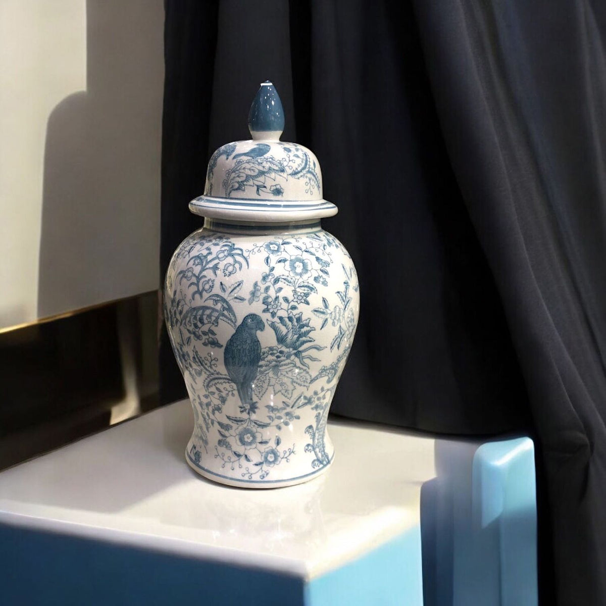 Blue Pottery Candy Jar (small)