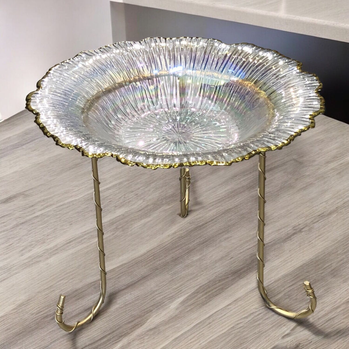 Turkish Glass Flower Platter
