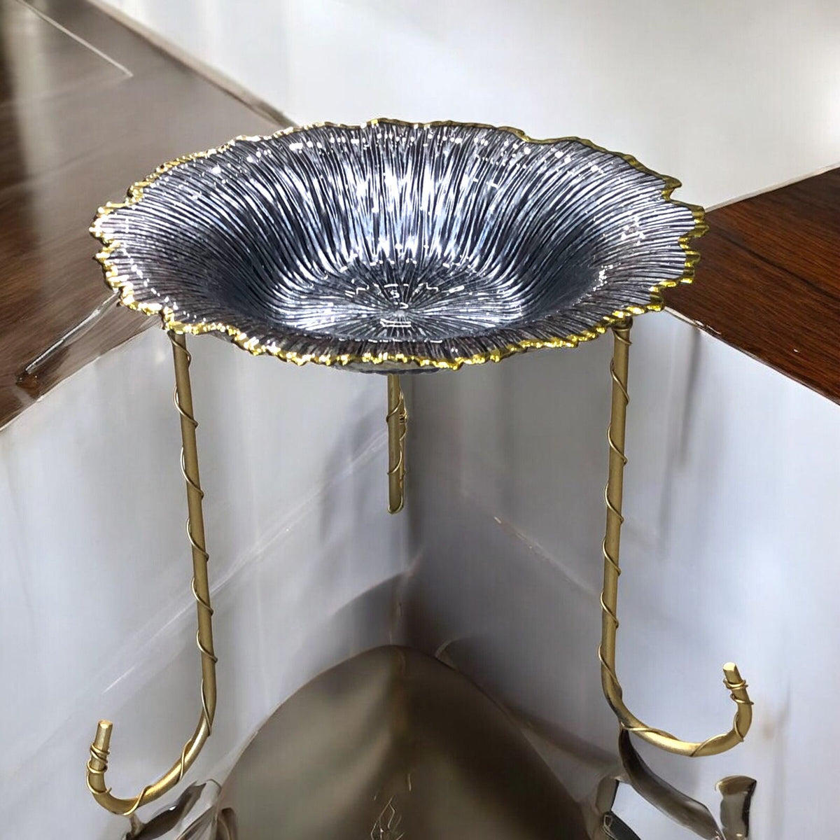 Big Flower Turkish Platter with stand