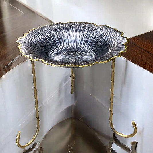 Big Flower Turkish Platter with stand