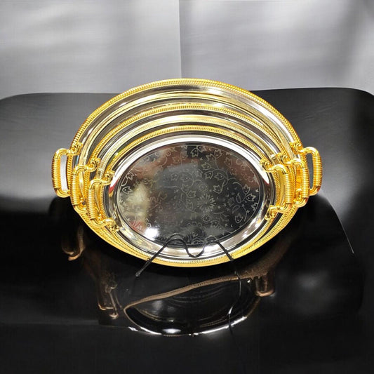 Golden Tray 3pcs Set