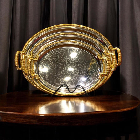 Golden Tray 3pcs Set