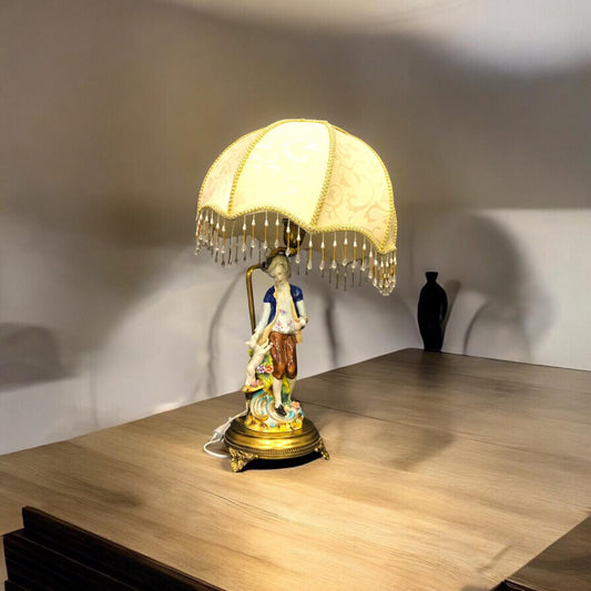 Brass Lamp with Shade