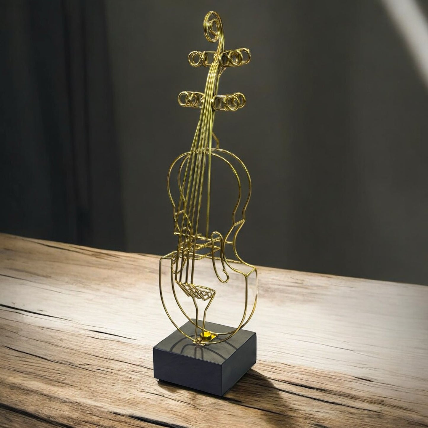 Wireframe Violin Decor