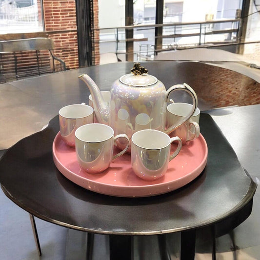 Coffee Set with Roundable Tray