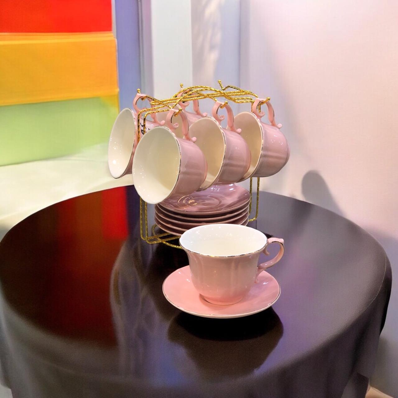 6 Cups and 6 Saucers with Stand
