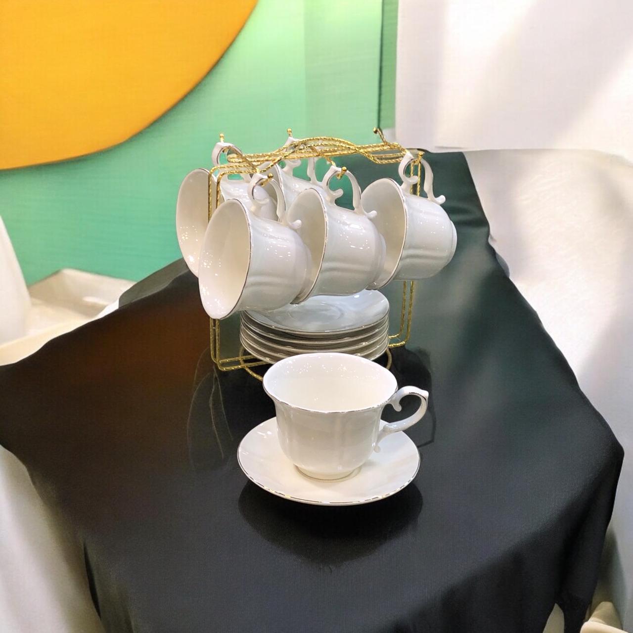 6 Cups and 6 Saucers with Stand