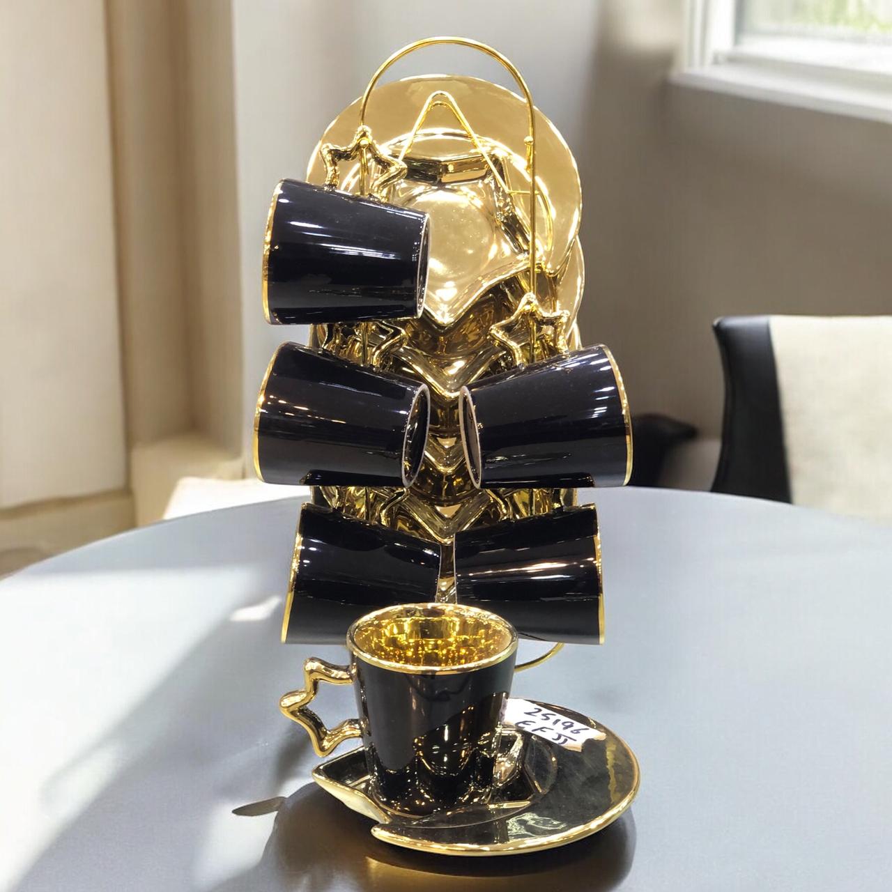 6-Cup & Saucer Set with Stand