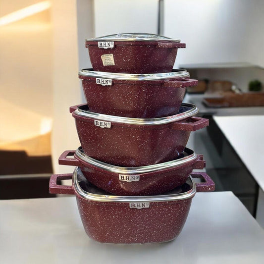 10Pcs NonStick Marble Coating Set