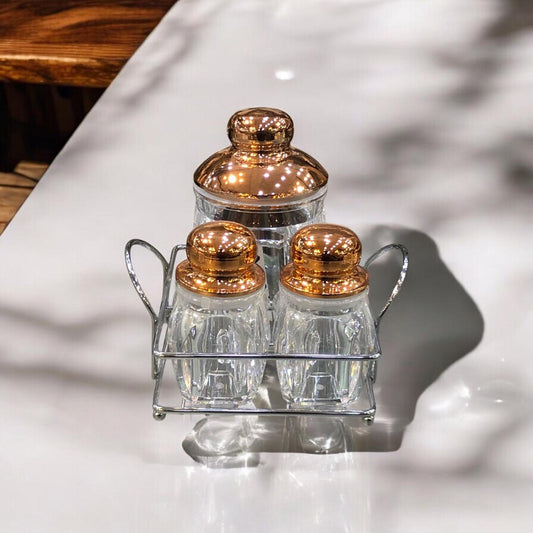 Glass spice jar